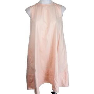cos pink linen dress Cos Gathered Linen Midi Dress Third Eye Vintage